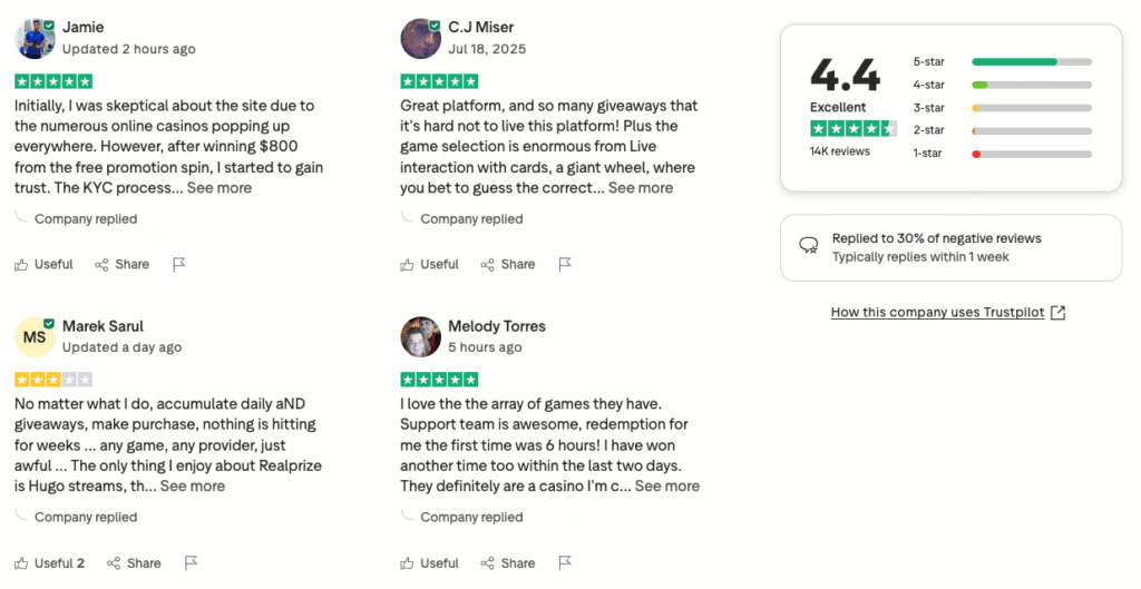 realprize casino reviews