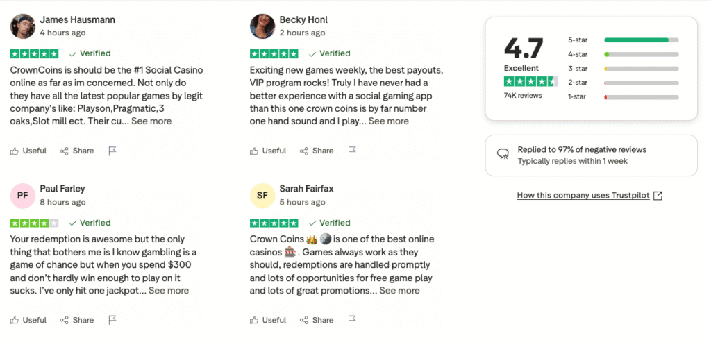 crown coins casino reviews