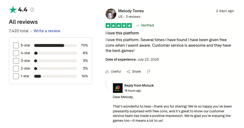mcluck casino reviews