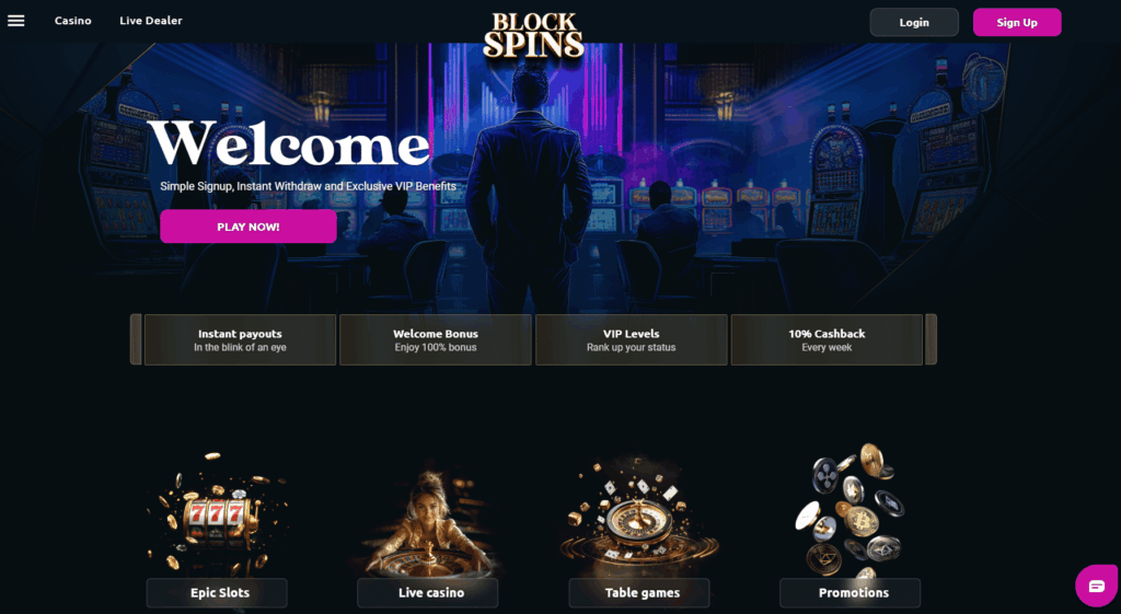 block Spins crypto casino review
