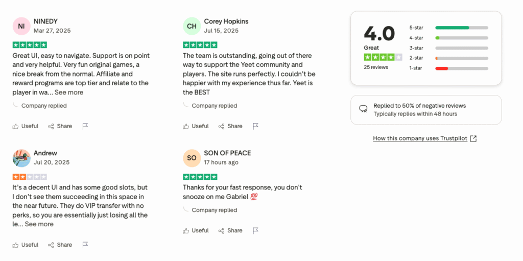 yeet crypto casino reviews