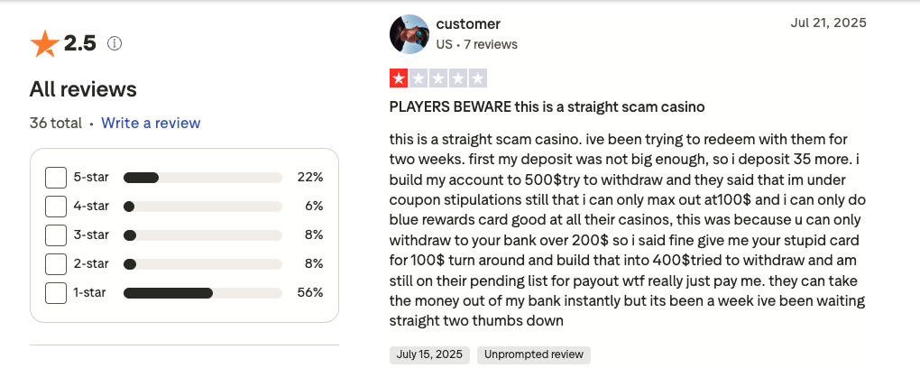 roaring 21 casino reviews scam alert