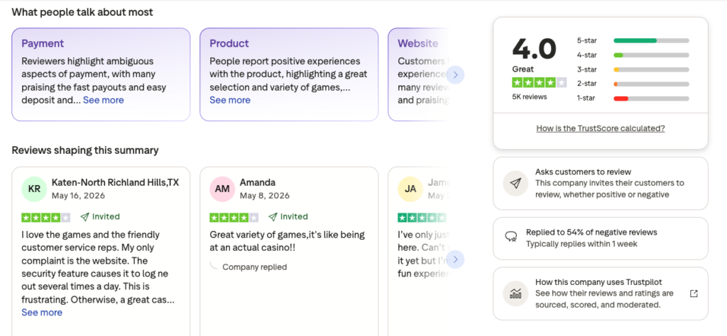  wild casino reviews on trustpilot