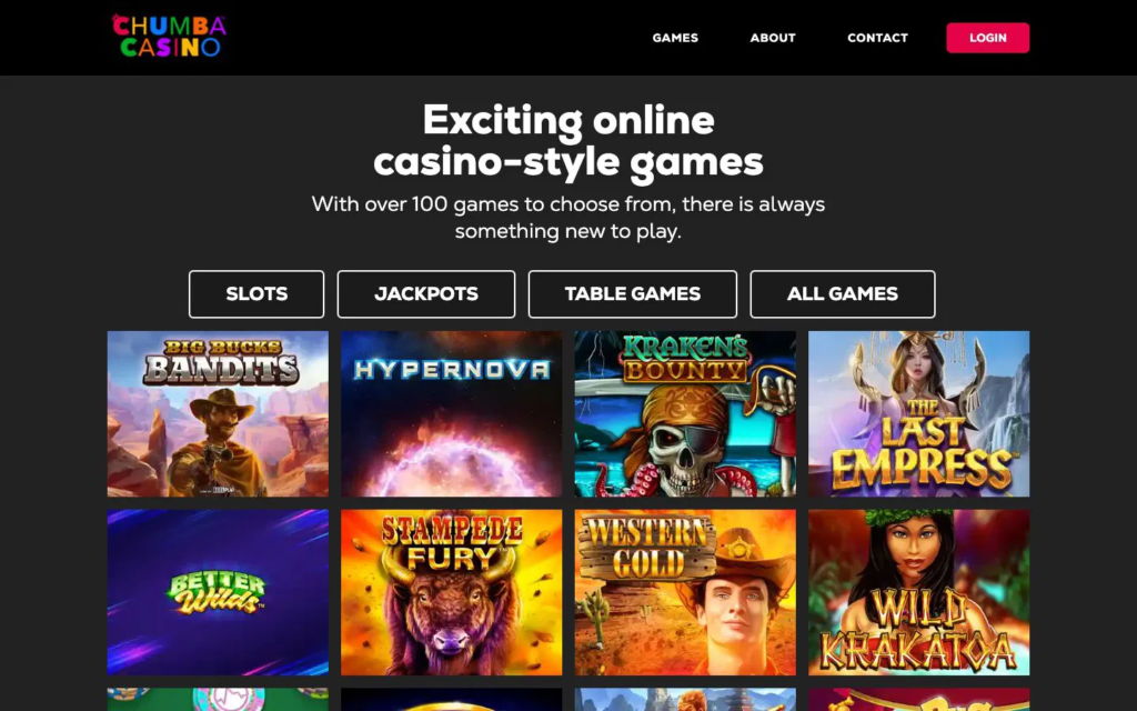 chumba casino games lobby