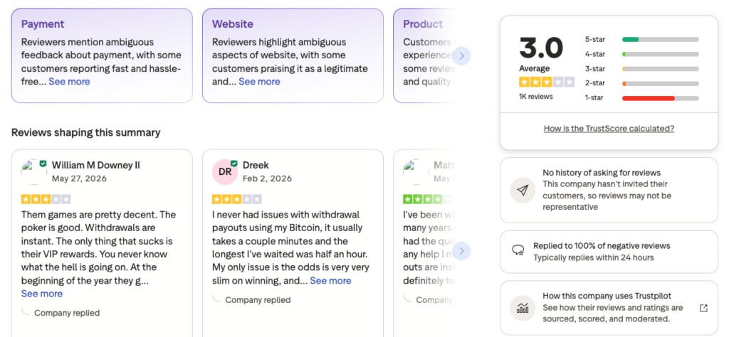 ignition casino reviews on trustpilot